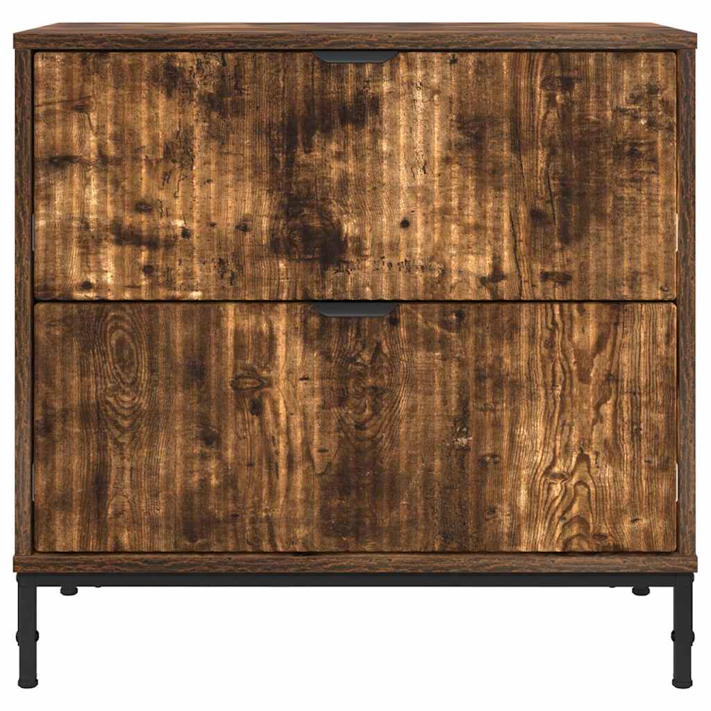 vidaXL Noptieră Stejar afumat 63.5 x 36 x 61 cm Lemn compozit