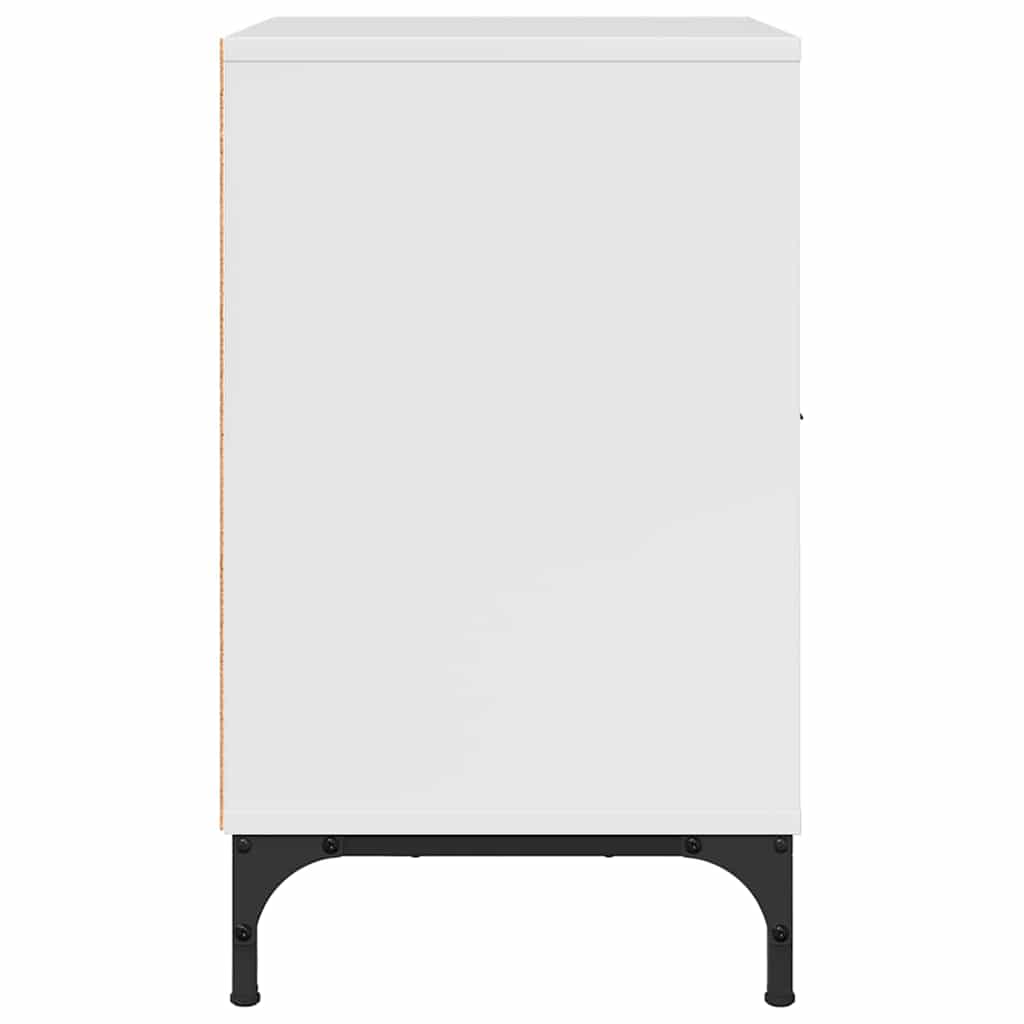 vidaXL Noptieră Alb foarte lucios 49 x 36 x 61 cm Lemn compozit