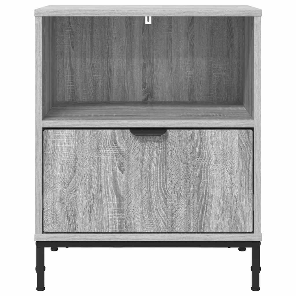 vidaXL Noptieră cu sertar sonoma gri 49 x 36 x 61 cm Lemn compozit