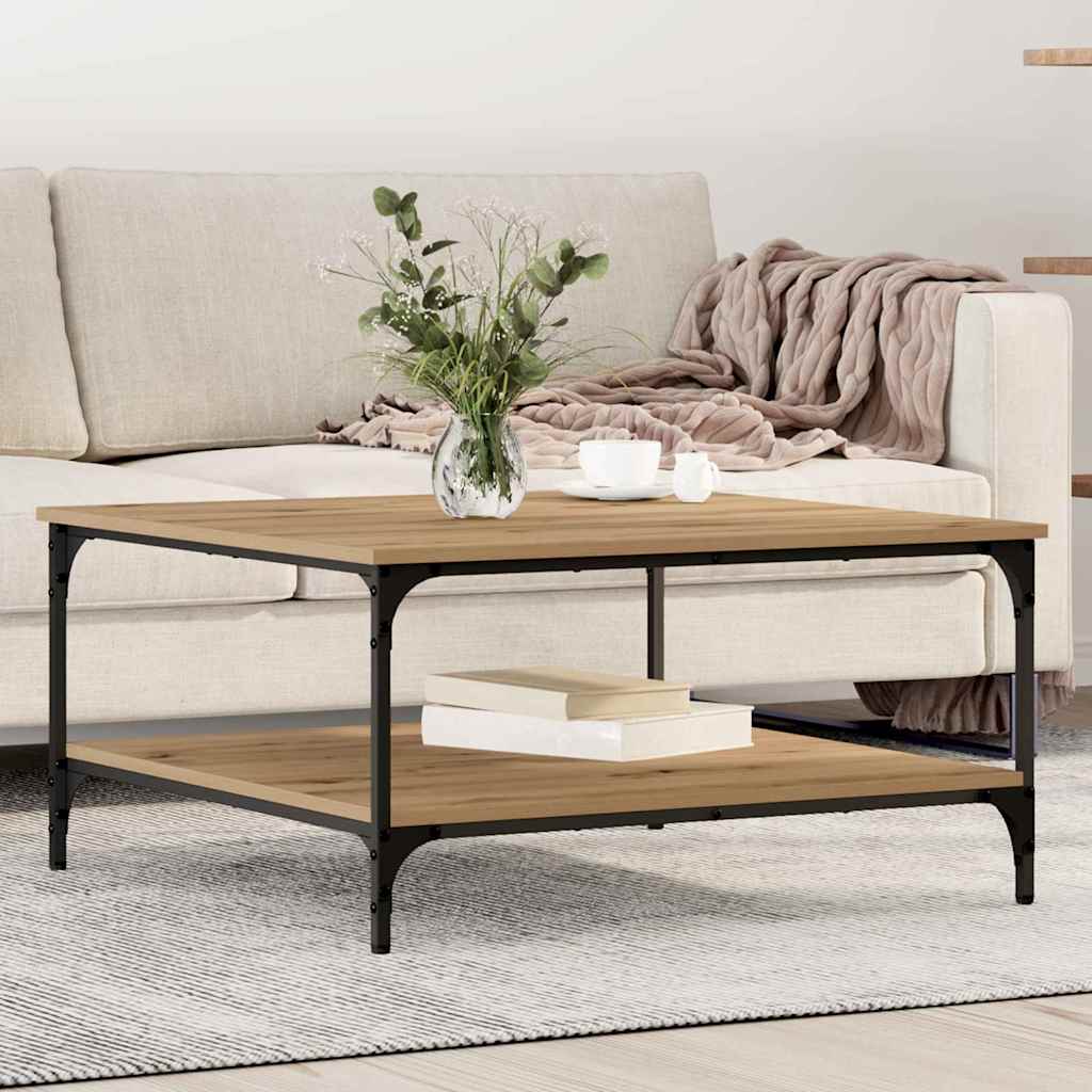 vidaXL Masă de cafea stejar artizanal 80 x 80 x 40 cm Lemn compozit