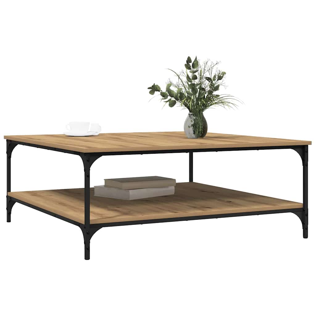 vidaXL Masă de cafea stejar artizanal 100 x 100 x 40 cm Lemn compozit