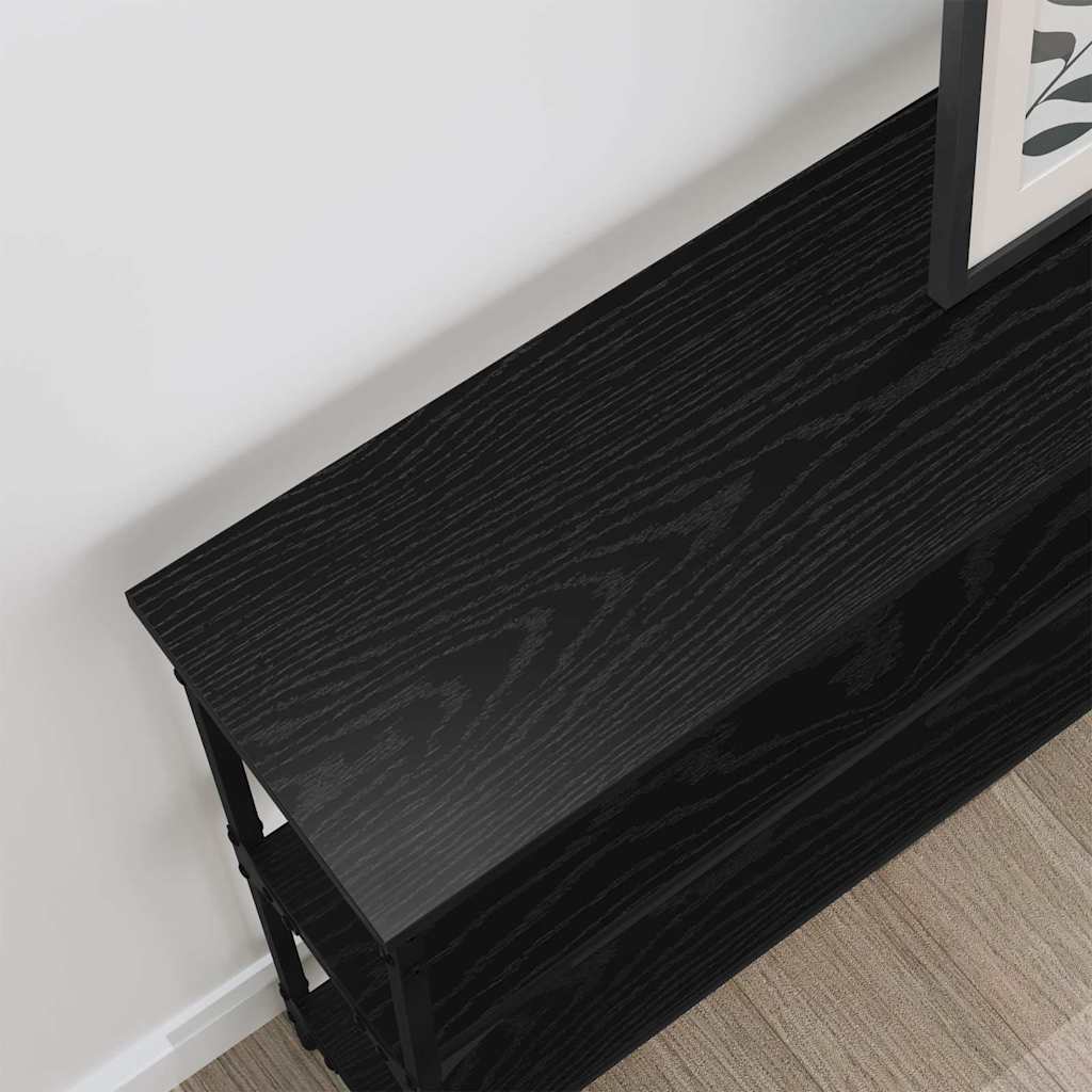 vidaXL Masă de consolă Stejar negru 100 x 22,5 x 75 cm Lemn compozit