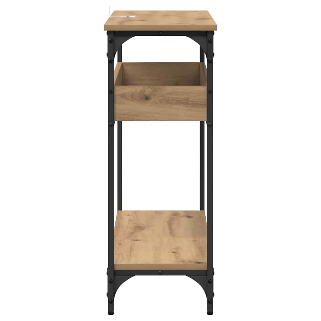 vidaXL Masă de consolă stejar artizanal 100 x 29 x 75 cm Lemn compozit