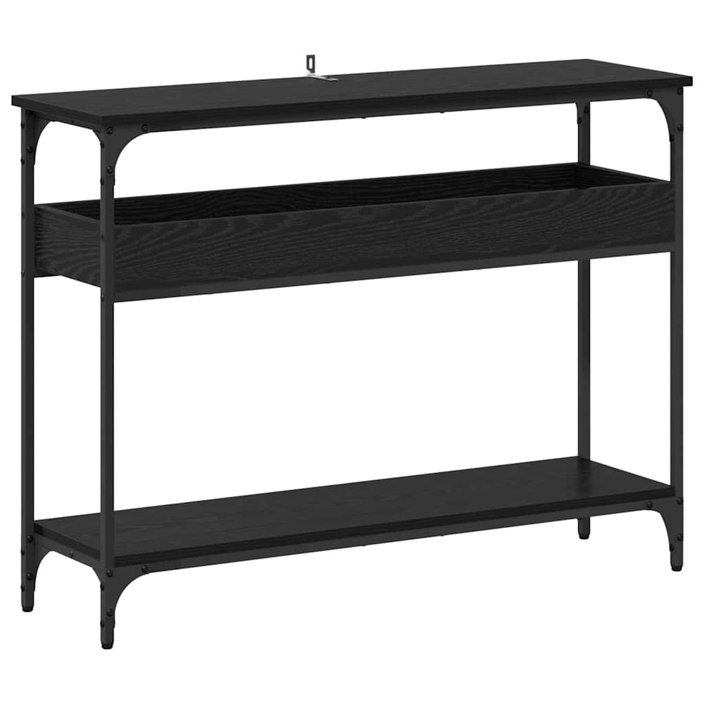 vidaXL Masă de consolă Stejar negru 100 x 29 x 75 cm Lemn compozit
