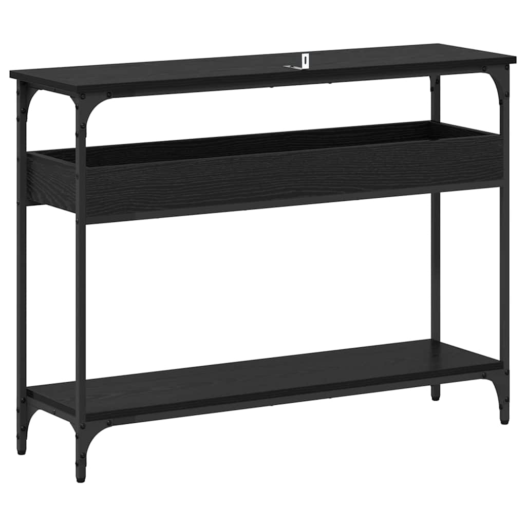 vidaXL Masă de consolă Stejar negru 100 x 29 x 75 cm Lemn compozit