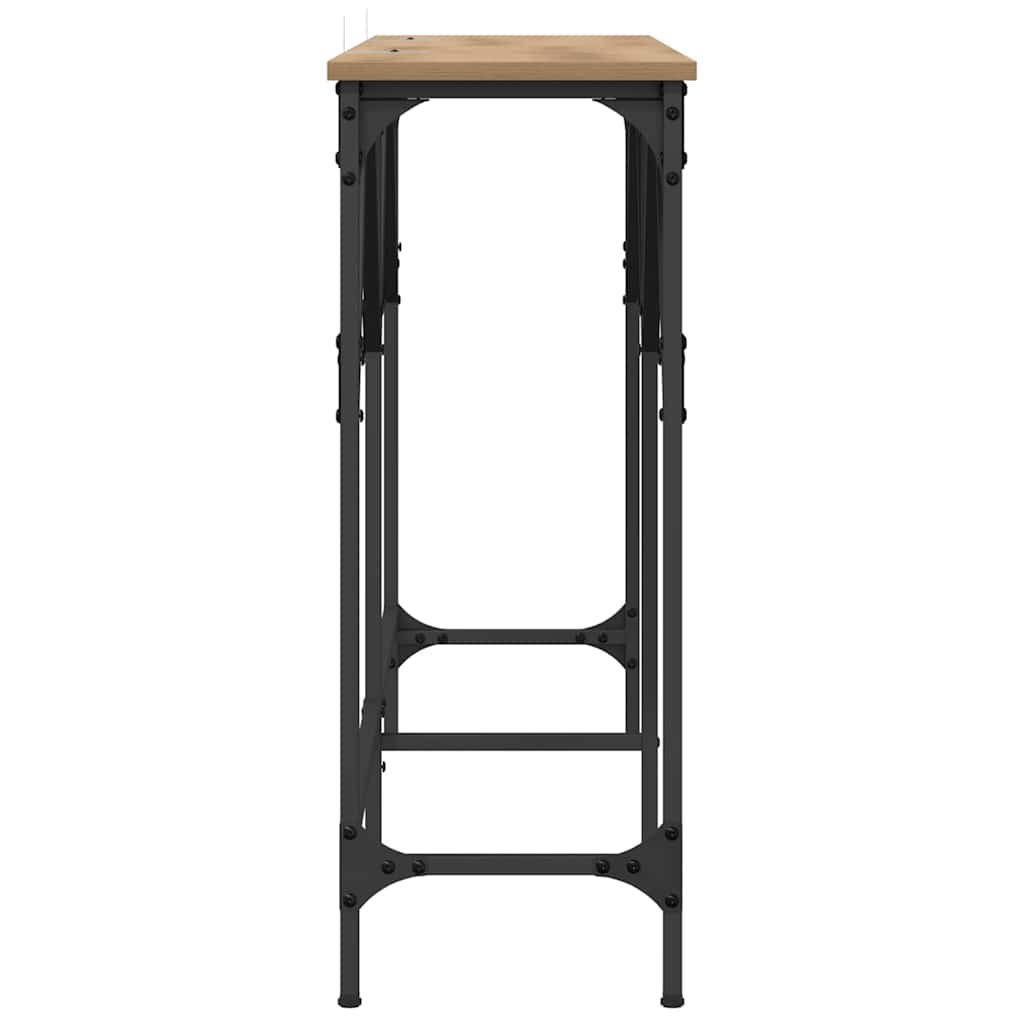 vidaXL Masă de consolă stejar artizanal 140 x 29 x 75 cm Lemn compozit