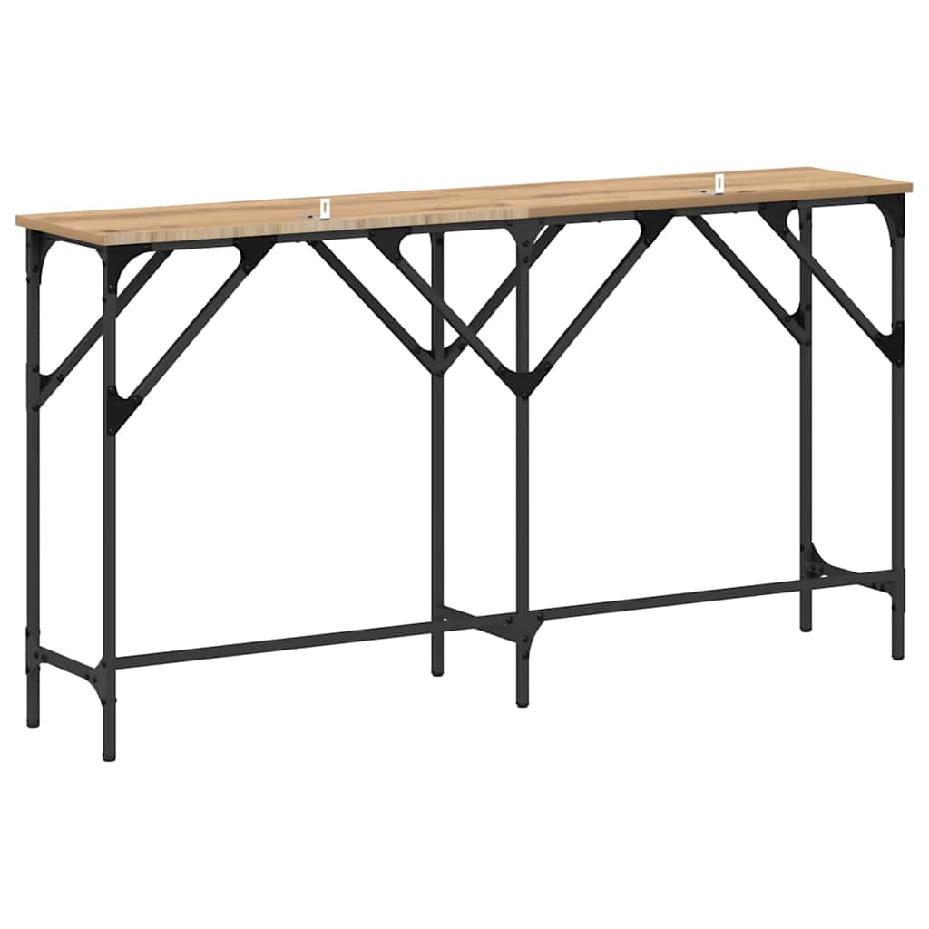 vidaXL Masă de consolă stejar artizanal 140 x 29 x 75 cm Lemn compozit