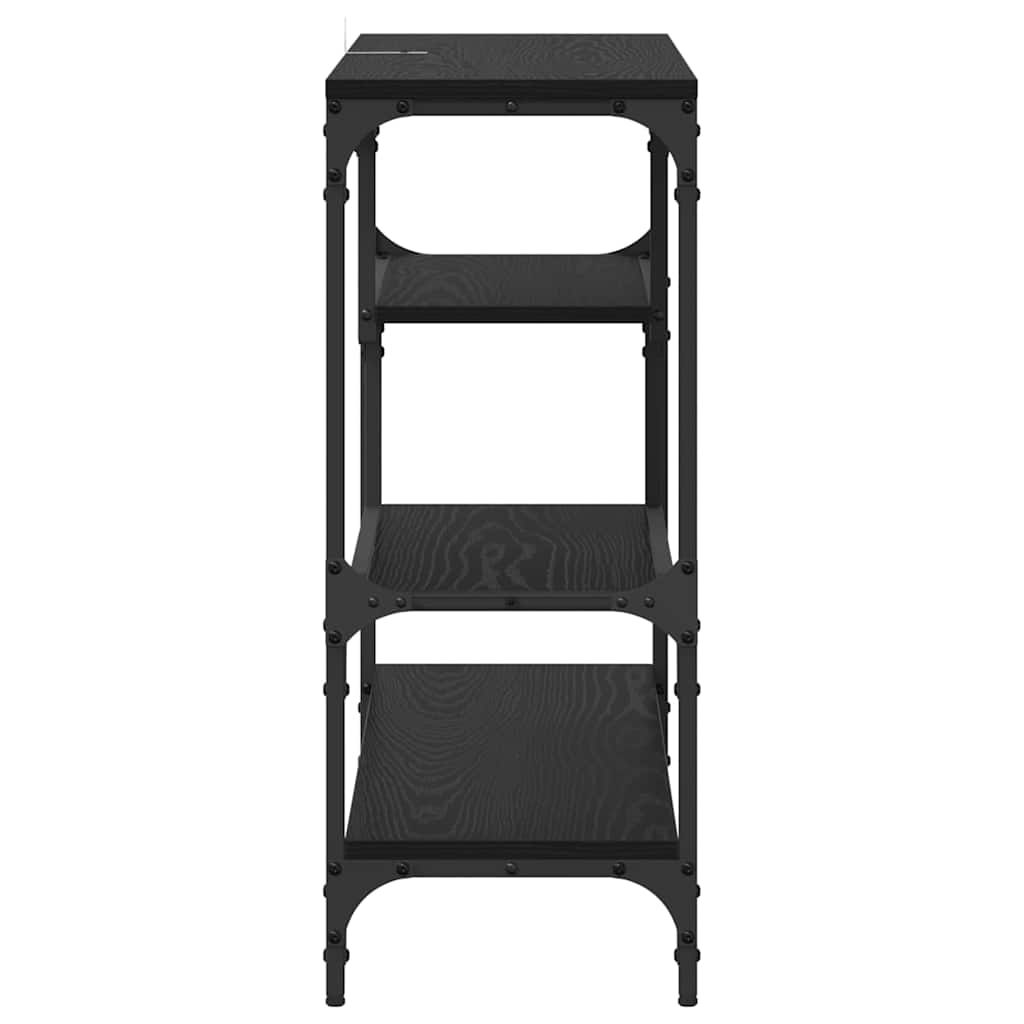 vidaXL Masă de consolă Stejar Negru 100 x 30 x 75 cm Lemn compozit