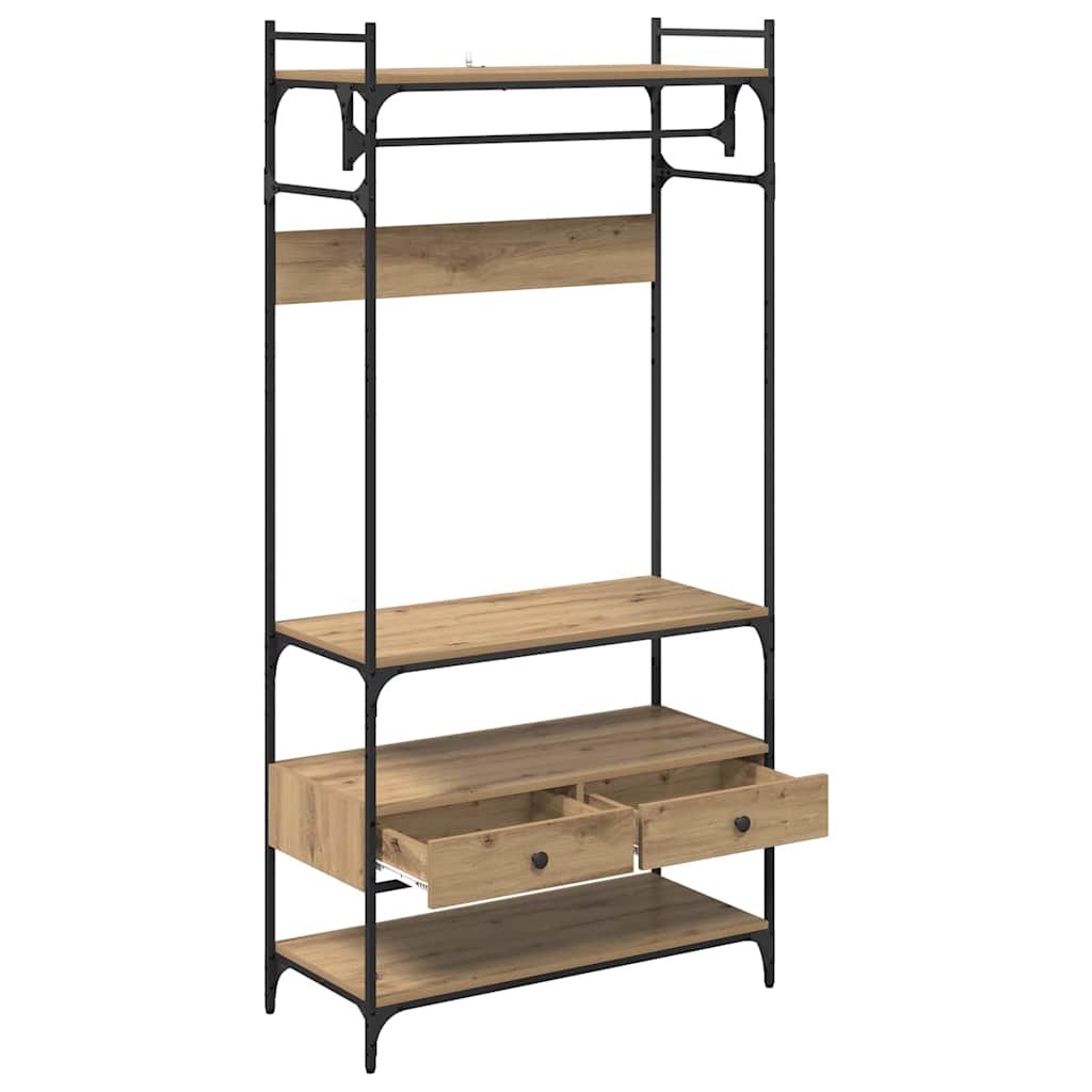 vidaXL Dulap cu raft stejar artizanal 89 x 39 x 184.5 cm Lemn compozit