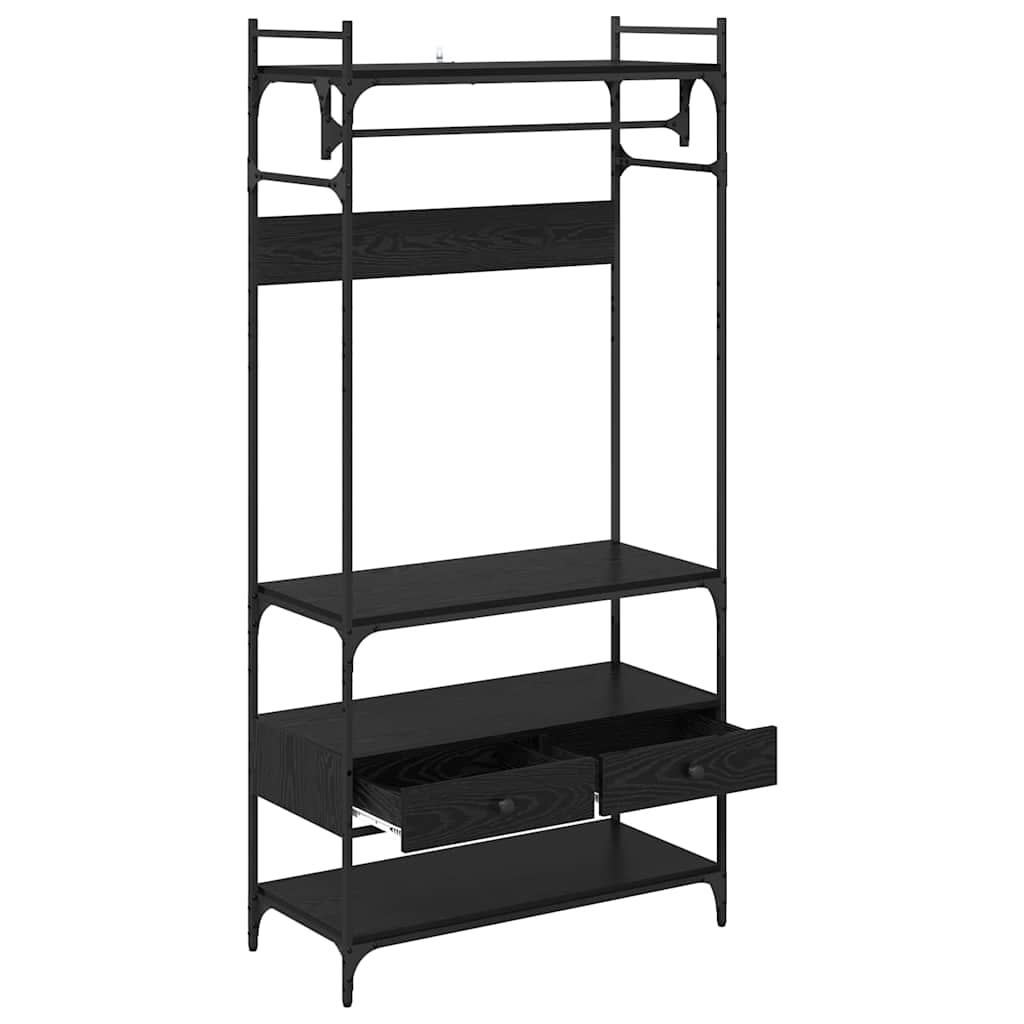 vidaXL Dulap cu sertar Stejar negru 89 x 39 x 184.5 cm Lemn compozit