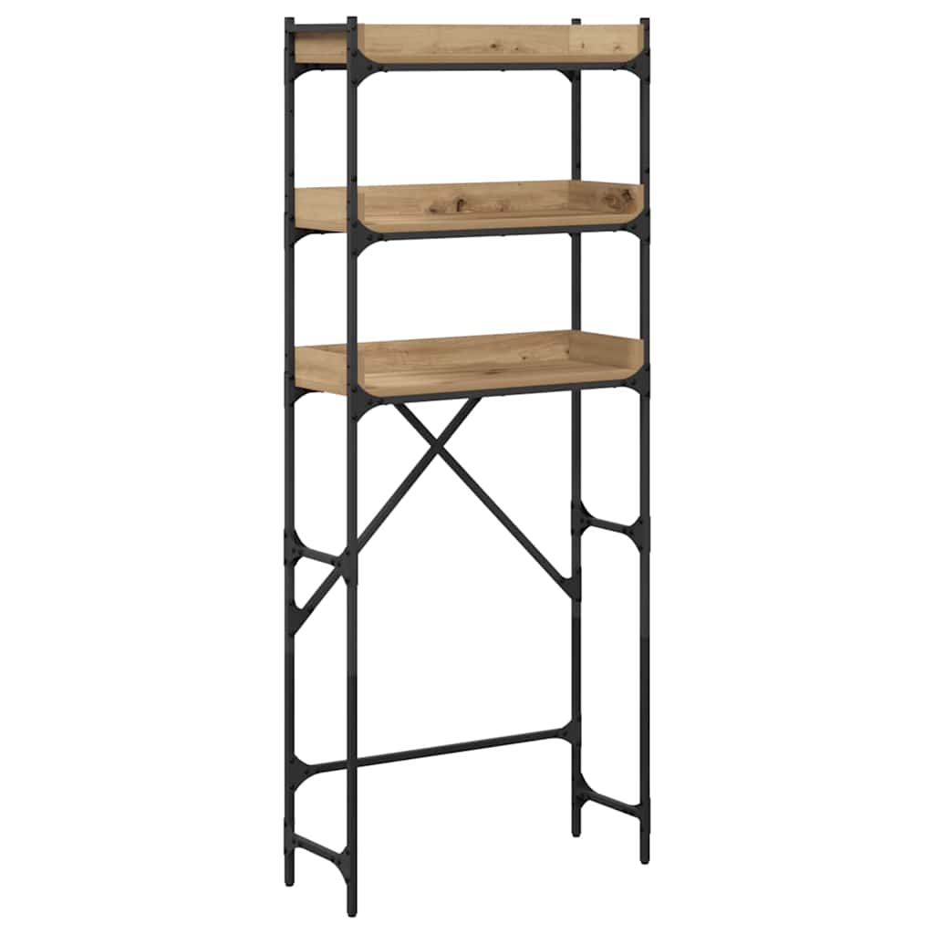 vidaXL Raft pentru mașină de spălat 67 x 25 x 163 cm Lemn compozit