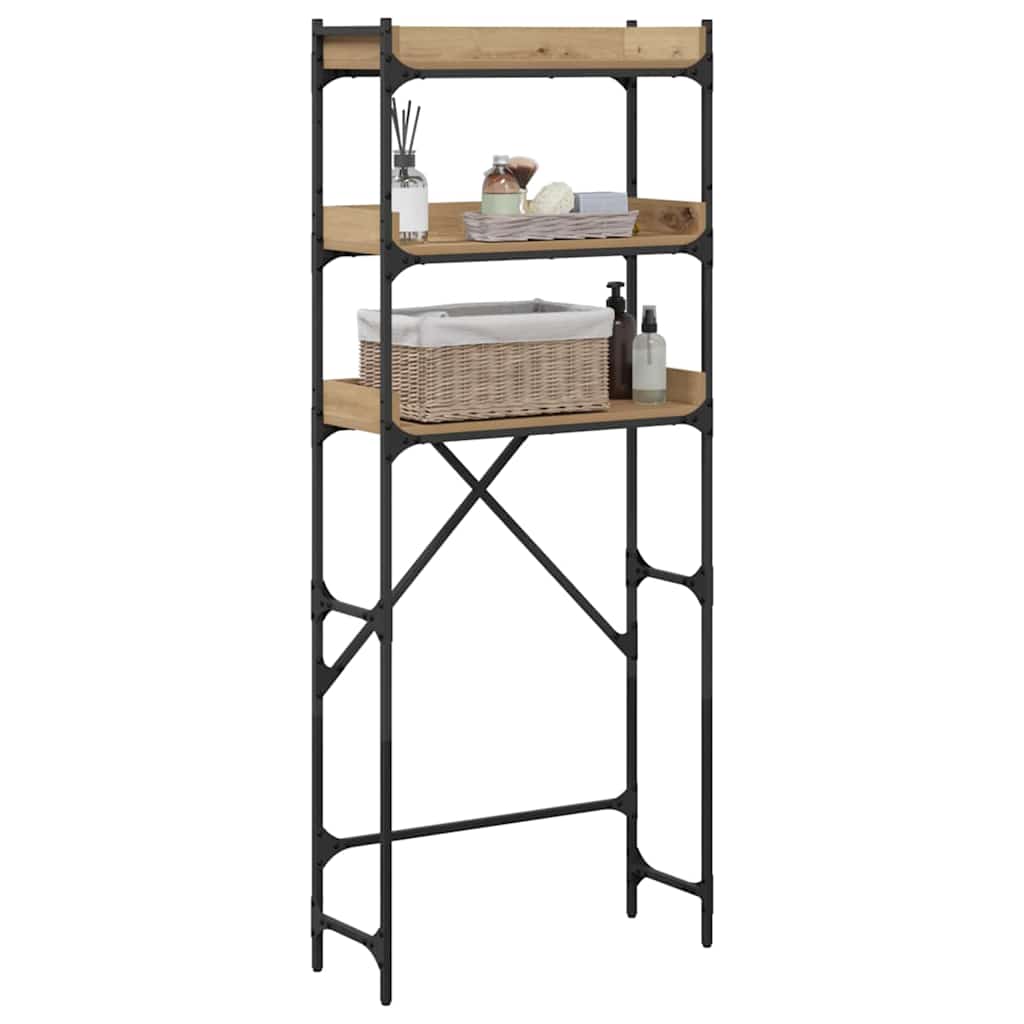 vidaXL Raft pentru mașină de spălat 67 x 25 x 163 cm Lemn compozit