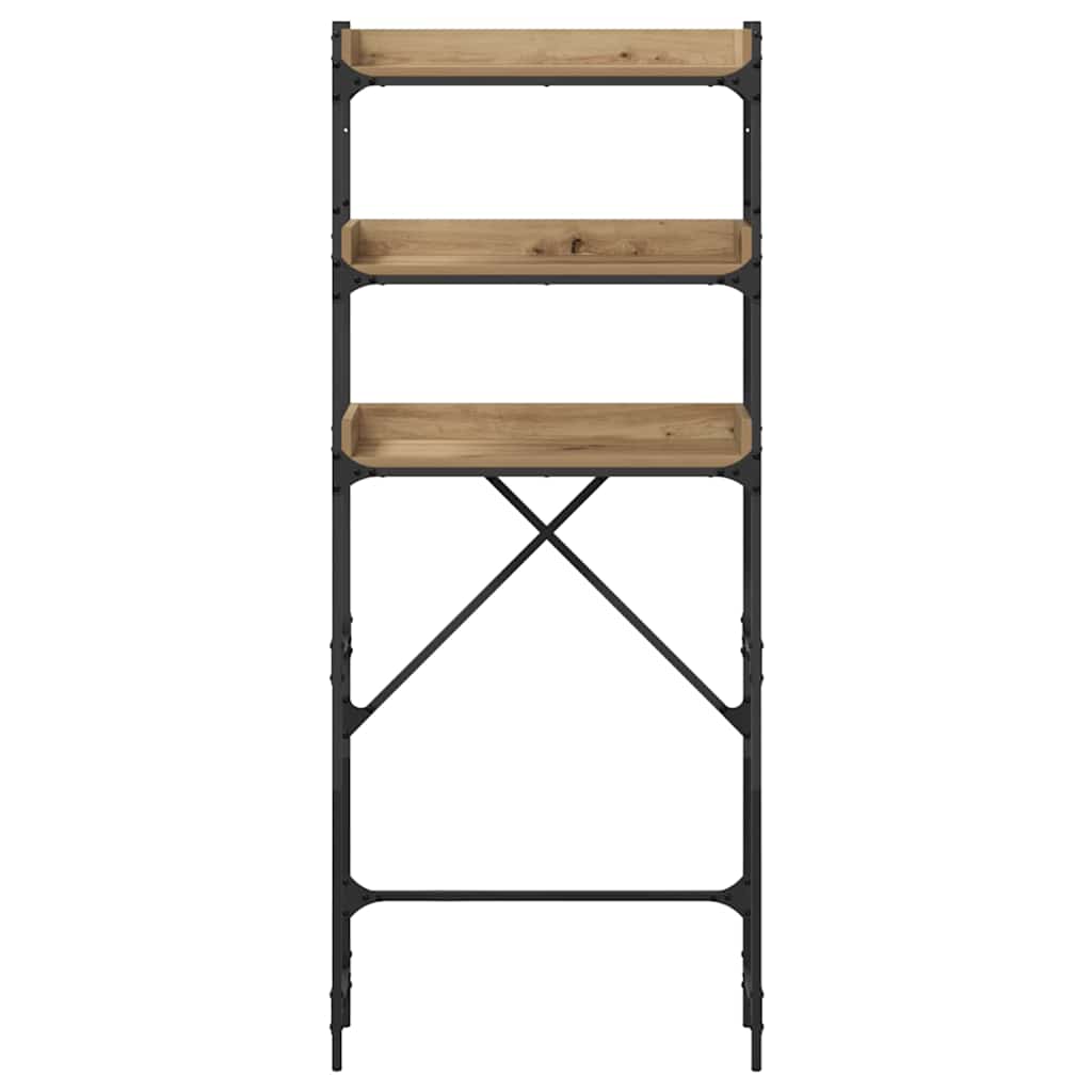 vidaXL Raft pentru mașină de spălat 67 x 25 x 163 cm Lemn compozit