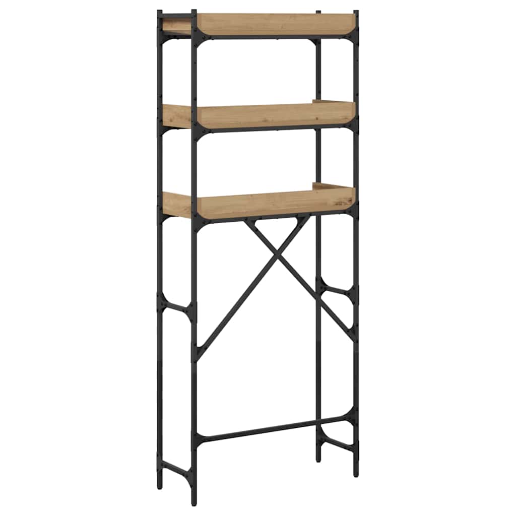 vidaXL Raft pentru mașină de spălat 67 x 25 x 163 cm Lemn compozit