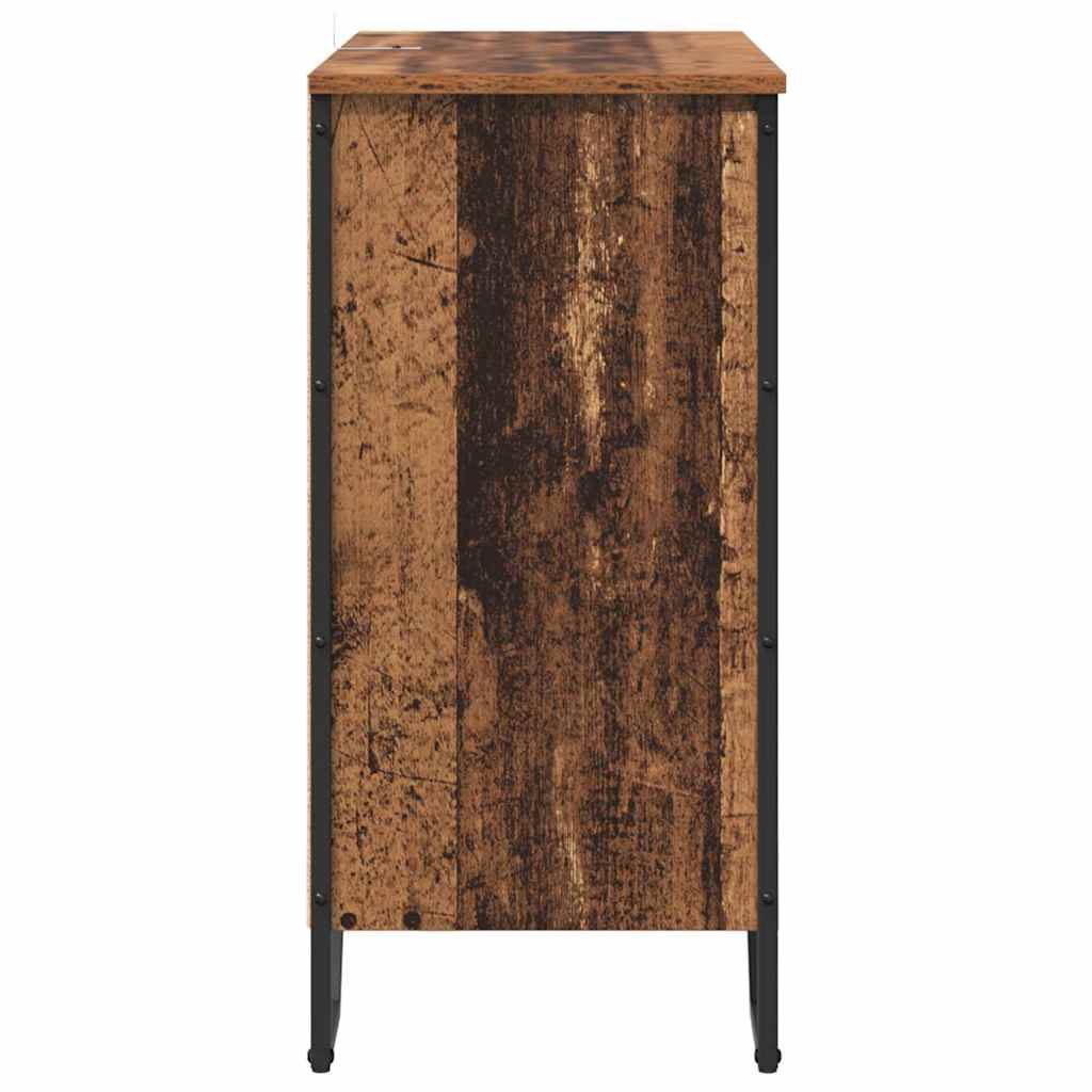 vidaXL Bufet cu raft cu depozitare cu ușă Maro 78 x 35.5 x 74.5 cm Lemn compozit vidaXL Bufet cu raft cu depozitare cu ușă Maro 78 x 35.5 x 74.5 cm Lemn compozit