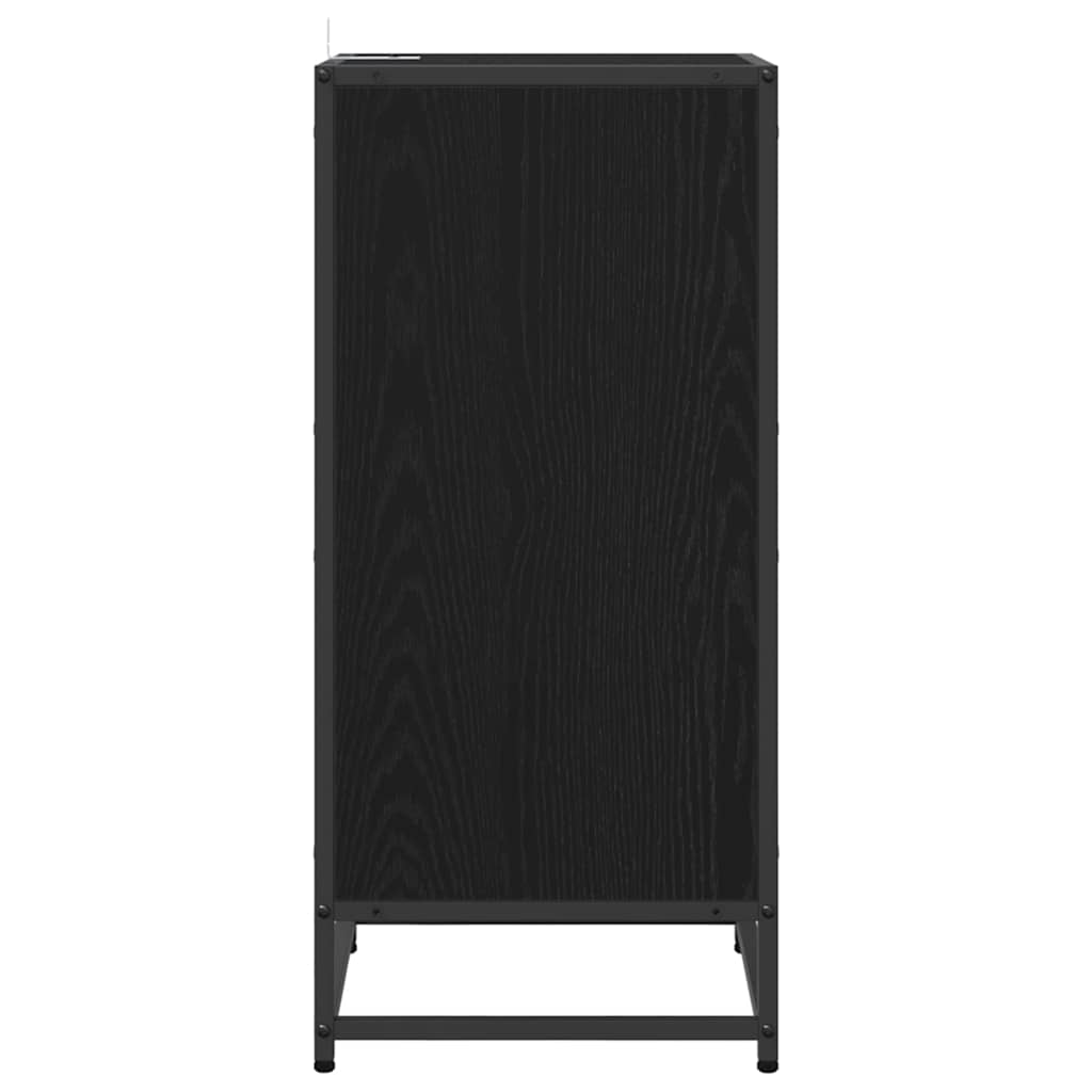 vidaXL Bufet Stejar negru 35 x 35.5 x 76 cm Lemn compozit