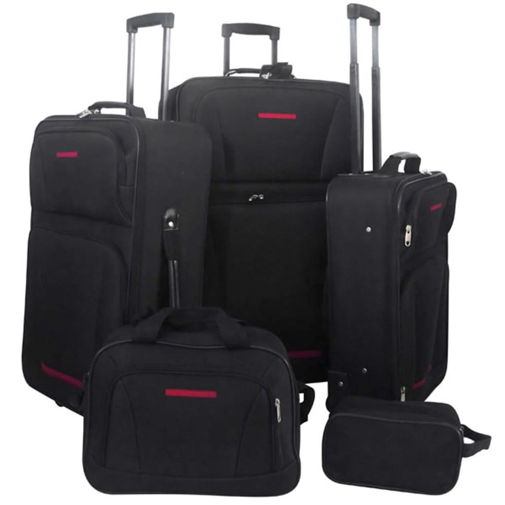 Set 5 bagaje/trollere negru Set 5 bagaje/trollere negru