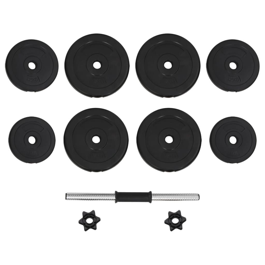 vidaXL 1 x Ganteră, 15 kg vidaXL 1 x Ganteră, 15 kg