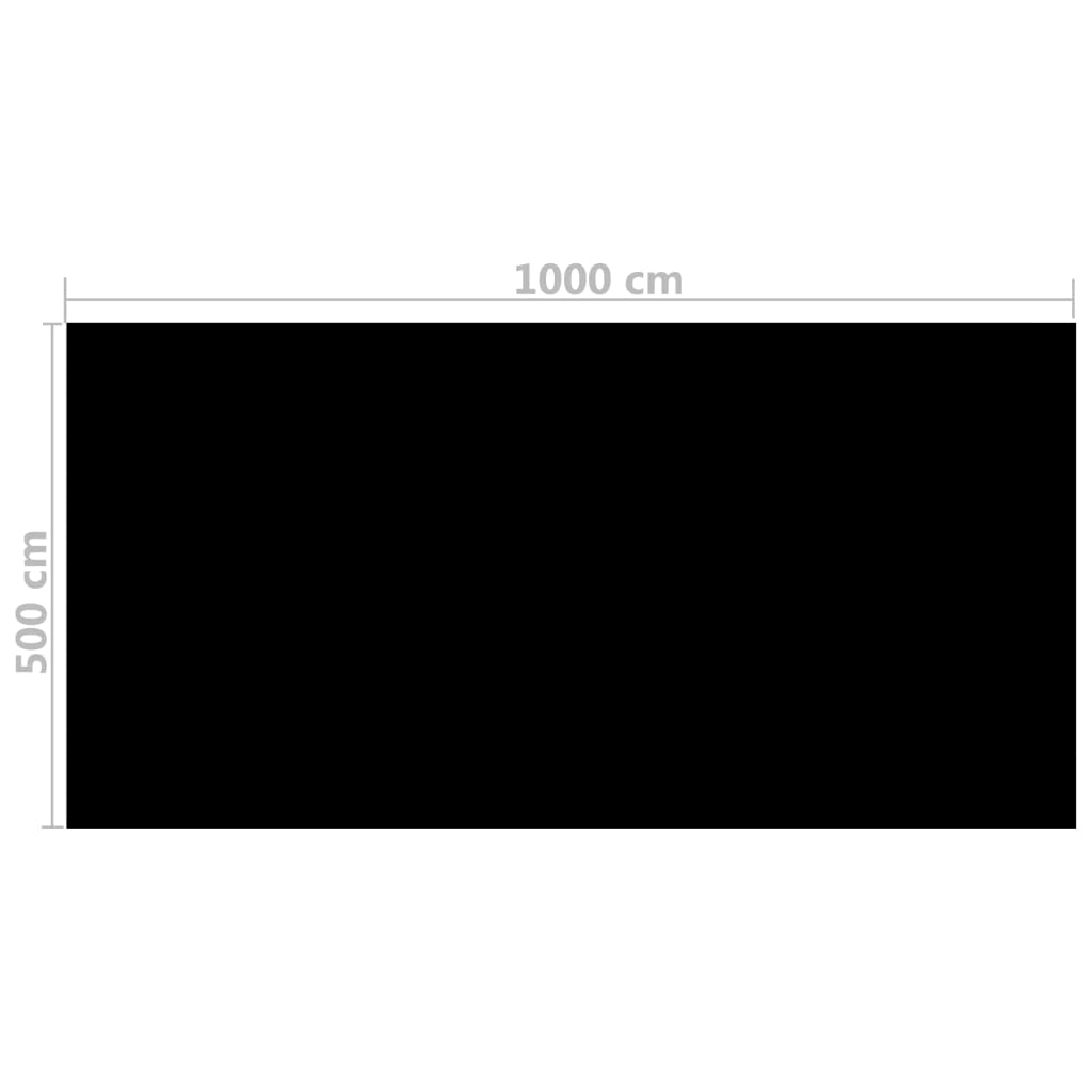 Folie solară pătrată pentru încălzirea apei din piscină 10 x 5m, Negru Folie solară pătrată pentru încălzirea apei din piscină 10 x 5m, Negru