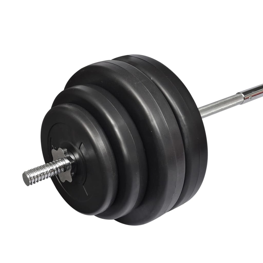 vidaXL Set halteră cu greutăți, 60 kg vidaXL Set halteră cu greutăți, 60 kg