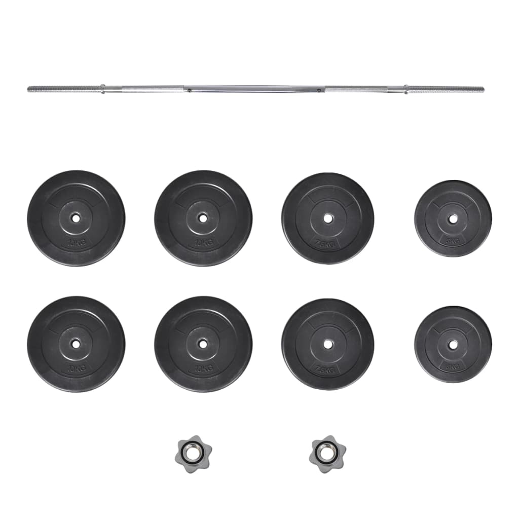 vidaXL Set halteră cu greutăți, 60 kg vidaXL Set halteră cu greutăți, 60 kg