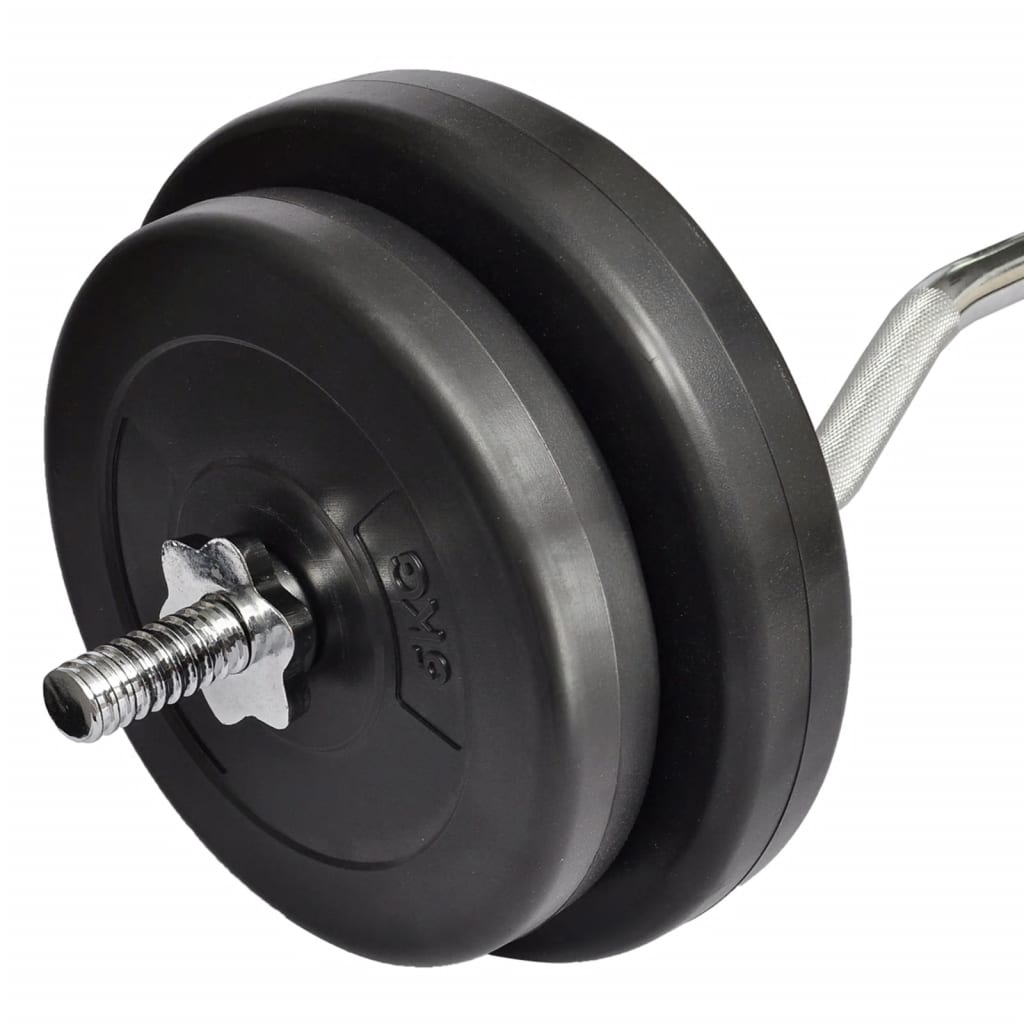 vidaXL Bară ondulată cu greutăți, 30 kg vidaXL Bară ondulată cu greutăți, 30 kg