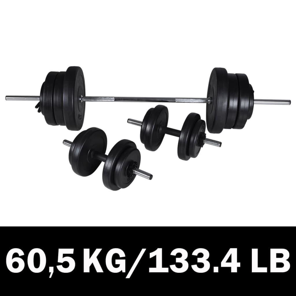 Set haltere+2 gantere 60,5kg Set haltere+2 gantere 60,5kg