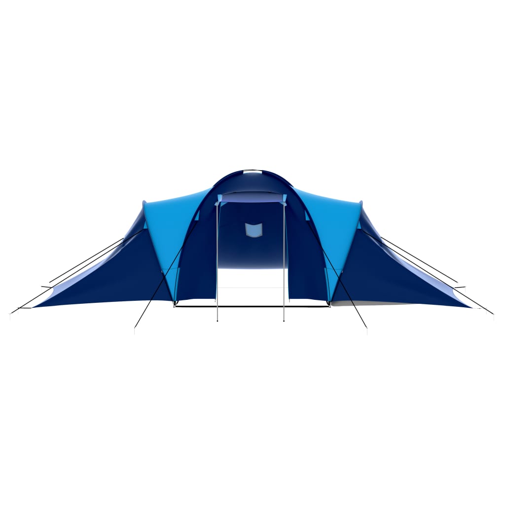 vidaXL Cort camping textil, 9 persoane, albastru închis și albastru vidaXL Cort camping textil, 9 persoane, albastru închis și albastru