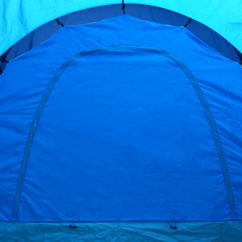 vidaXL Cort camping textil, 9 persoane, albastru închis și albastru vidaXL Cort camping textil, 9 persoane, albastru închis și albastru