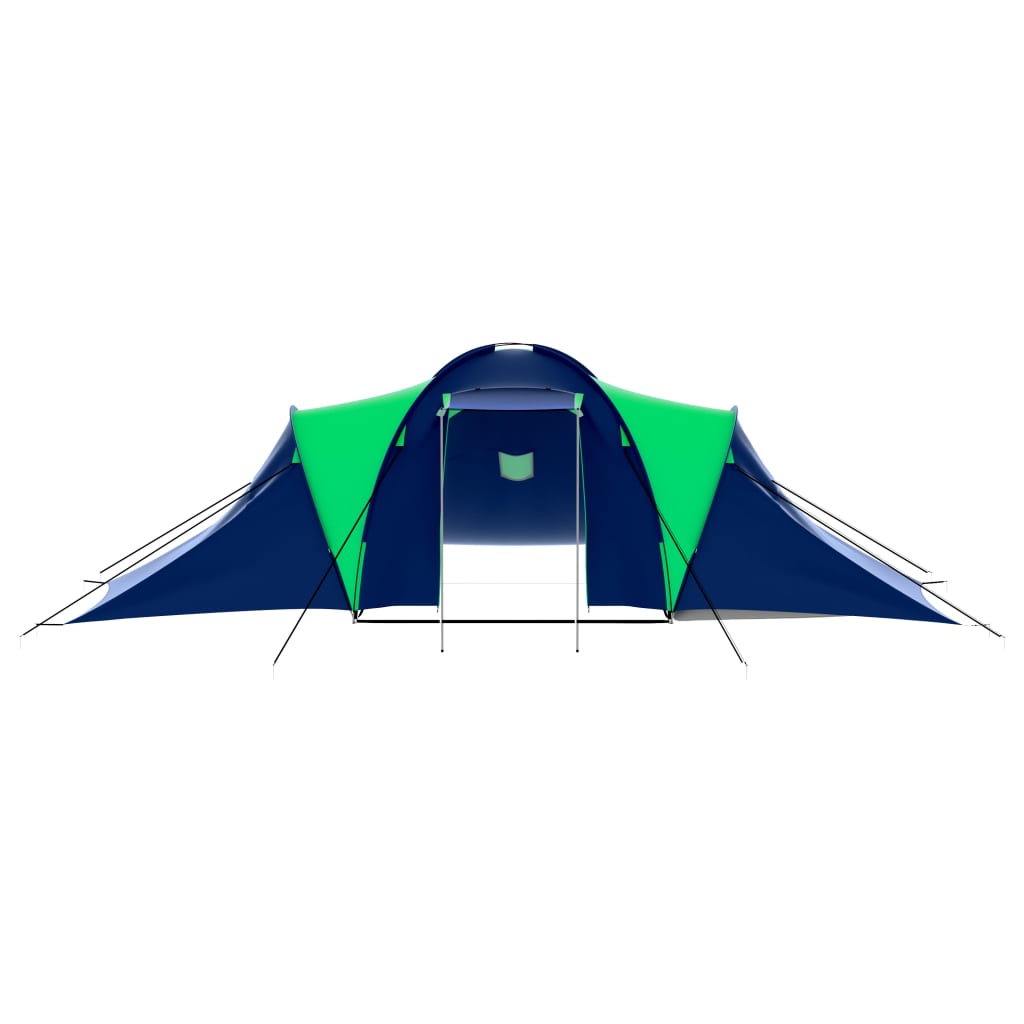 vidaXL Cort camping din material textil, 9 persoane, albastru și verde vidaXL Cort camping din material textil, 9 persoane, albastru și verde