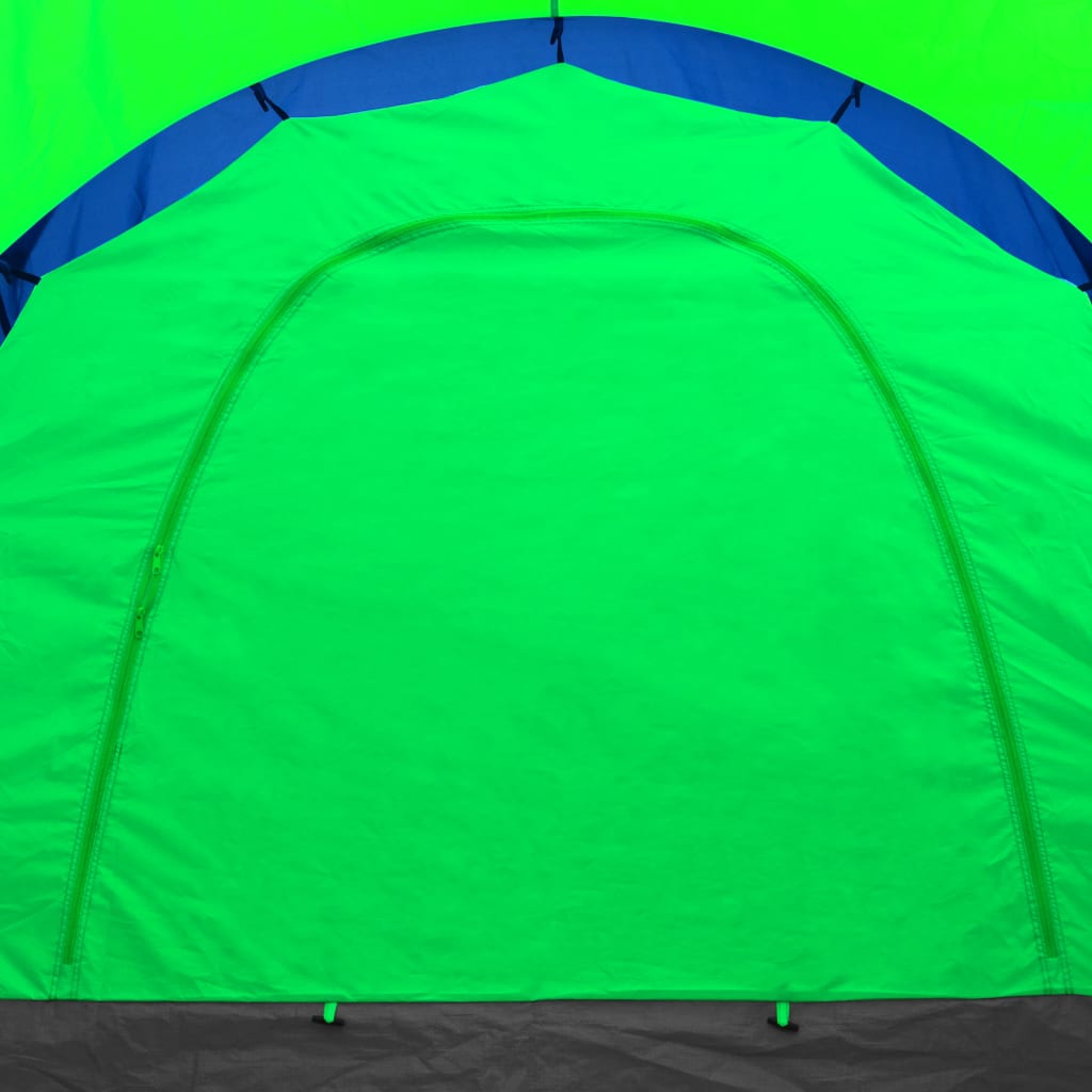 vidaXL Cort camping din material textil, 9 persoane, albastru și verde vidaXL Cort camping din material textil, 9 persoane, albastru și verde