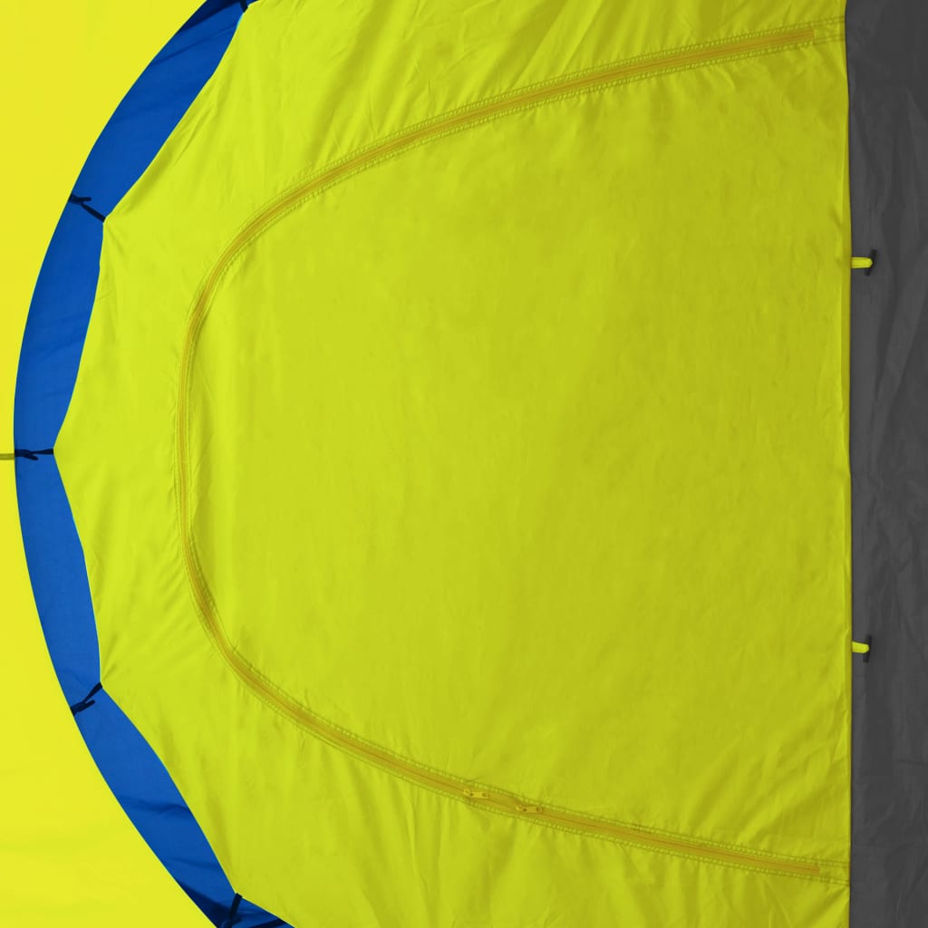 vidaXL Cort camping material textil, 9 persoane, albastru și galben vidaXL Cort camping material textil, 9 persoane, albastru și galben