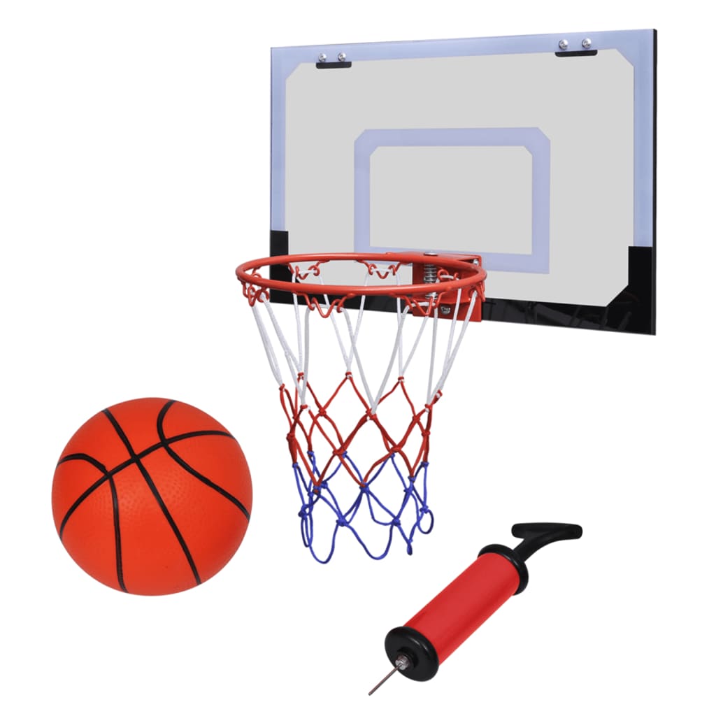 Set coș de baschet indoor cu minge și pompă Set coș de baschet indoor cu minge și pompă