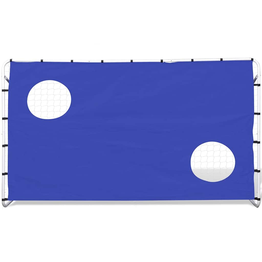 vidaXL Poartă fotbal cu perete țintă 240x92x150cm oțel calitate înaltă vidaXL Poartă fotbal cu perete țintă 240x92x150cm oțel calitate înaltă