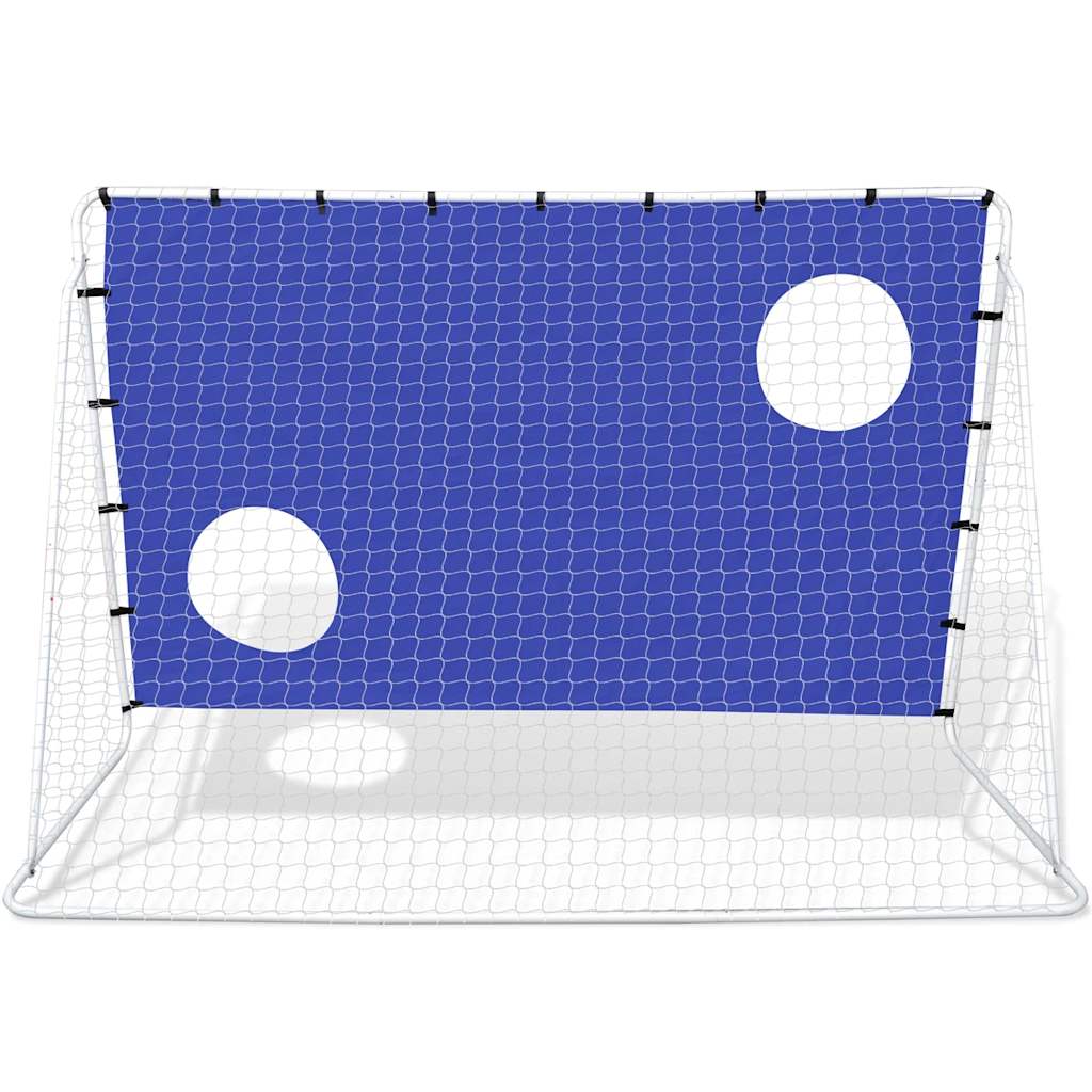 vidaXL Poartă fotbal cu perete țintă 240x92x150cm oțel calitate înaltă vidaXL Poartă fotbal cu perete țintă 240x92x150cm oțel calitate înaltă