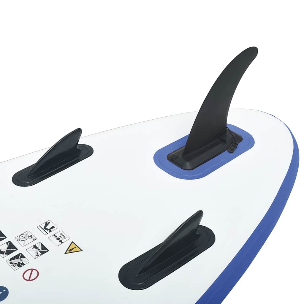 vidaXL Set placă stand up paddle SUP surf gonflabilă, albastru și alb