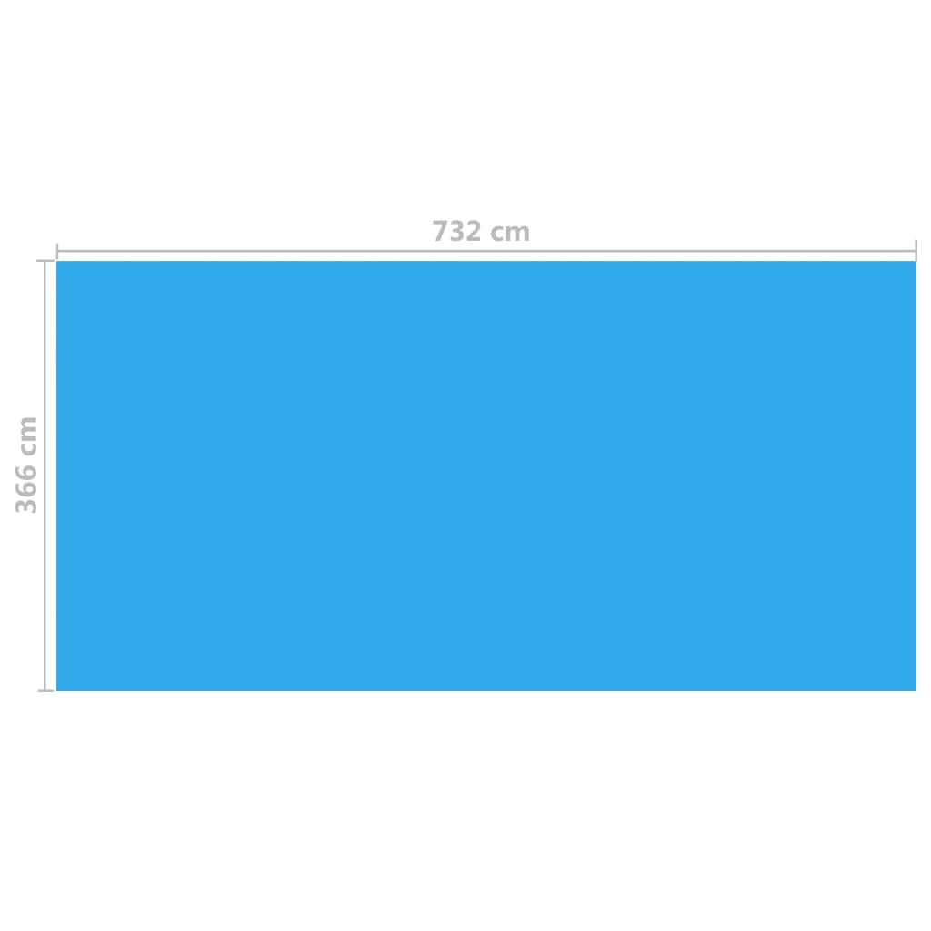 Folie dreptunghiulară pentru piscină din PE, 732 x 366 cm, albastru Folie dreptunghiulară pentru piscină din PE, 732 x 366 cm, albastru