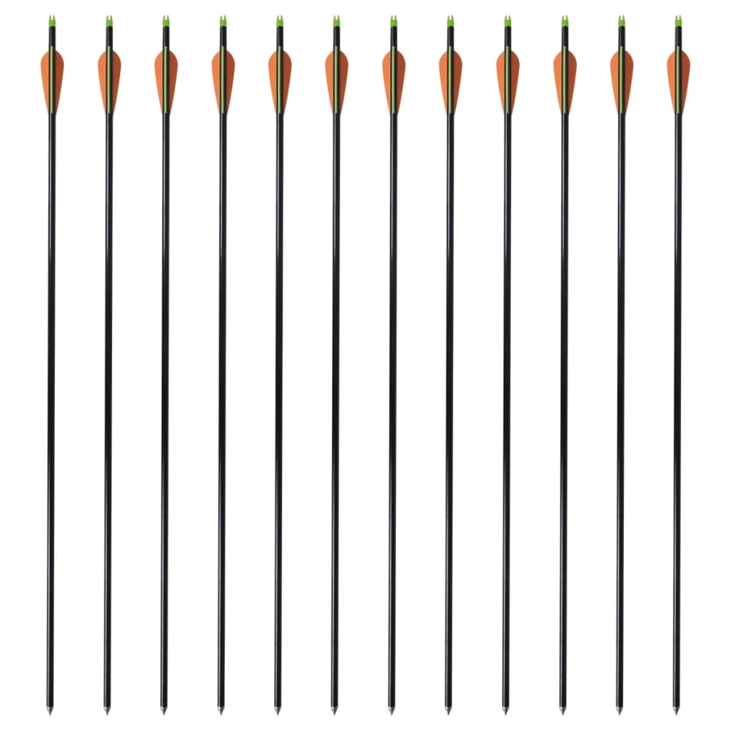 Săgeți pentru arc compus 30" 0,8 cm din fibră de sticlă, 12 buc