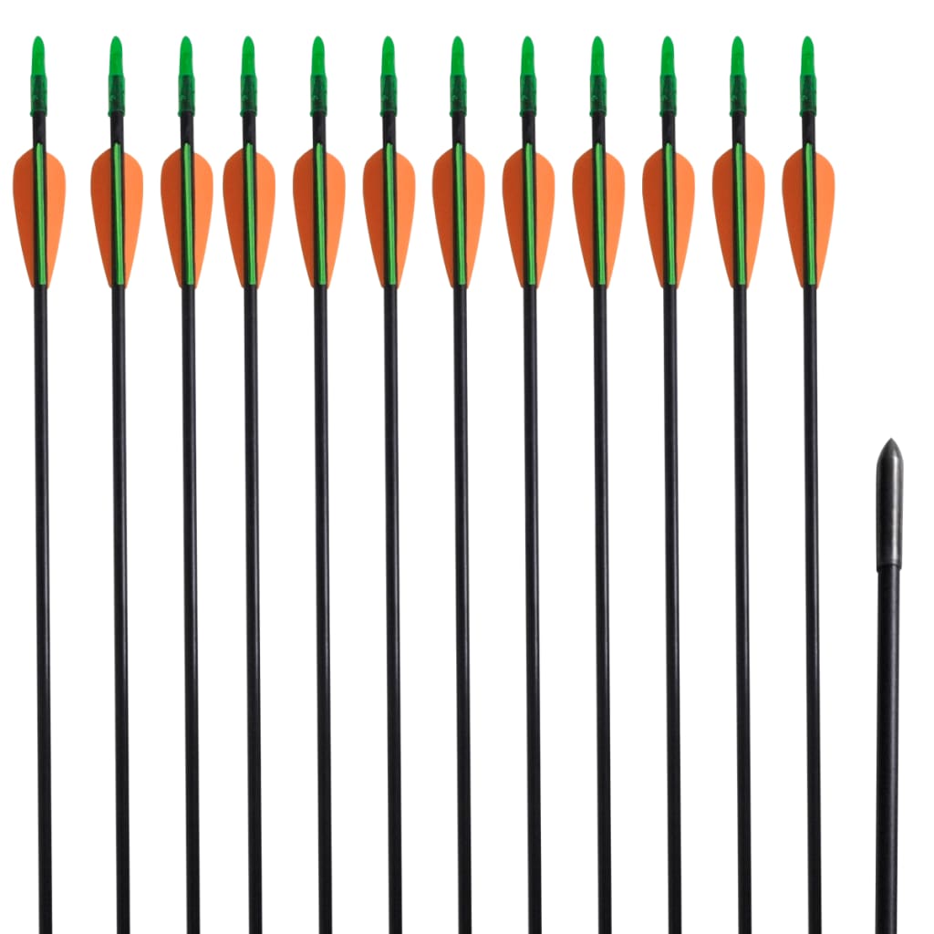 Săgeți pentru arc curbat 30", 0,6 cm, 12 buc., fibră de sticlă