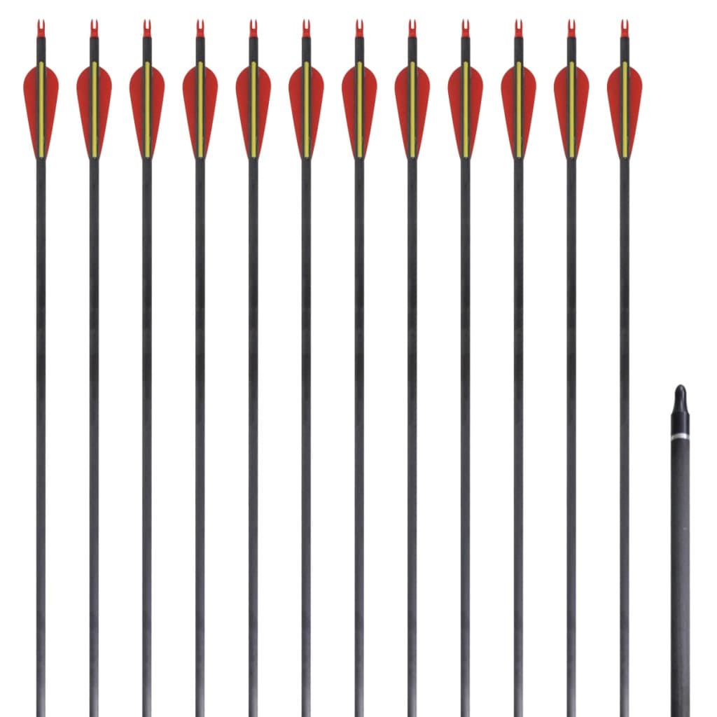 Săgeți standard arc recurv 30" 0,76 cm carbon 12 buc. Săgeți standard arc recurv 30" 0,76 cm carbon 12 buc.