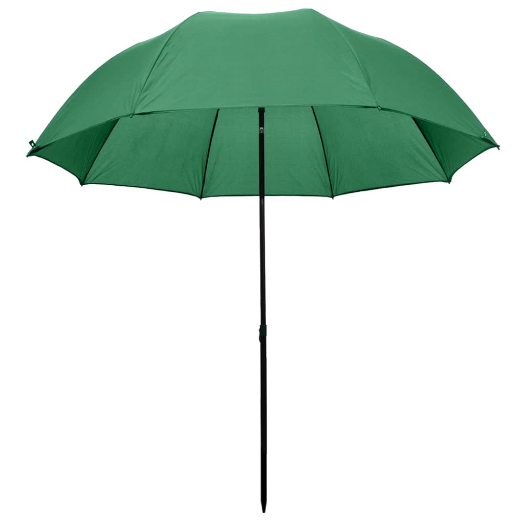 vidaXL Umbrelă pentru pescuit, verde, 240x210 cm