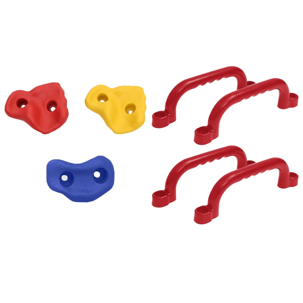 vidaXL Scaune leagăn 2 buc. cu pietre de cățărare albastru polietilenă