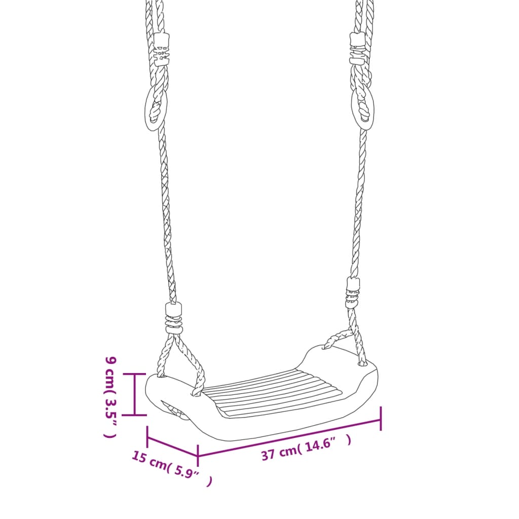 vidaXL Scaune leagăn 2 buc. cu pietre de cățărare albastru polietilenă