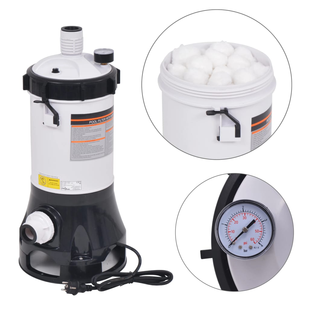 vidaXL Pompă de filtrare pentru piscine, 185 W, 4,4 m³/h vidaXL Pompă de filtrare pentru piscine, 185 W, 4,4 m³/h