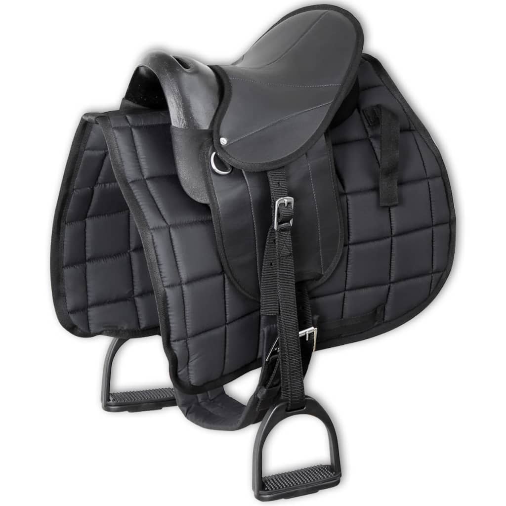 vidaXL Set șa ponei 10", negru vidaXL Set șa ponei 10", negru