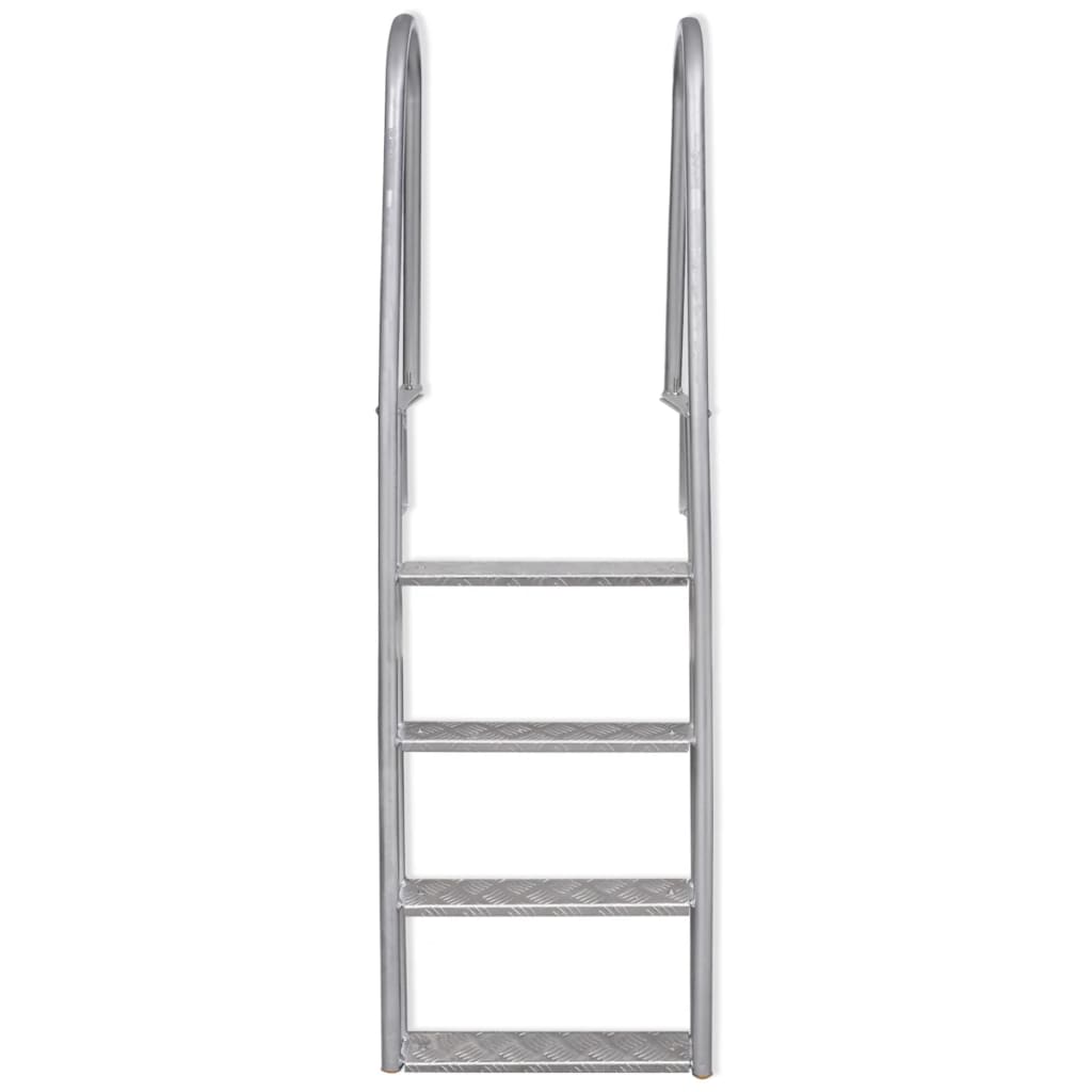vidaXL Scară amdocare/piscină cu 4 trepte, aluminiu, 167 cm vidaXL Scară amdocare/piscină cu 4 trepte, aluminiu, 167 cm