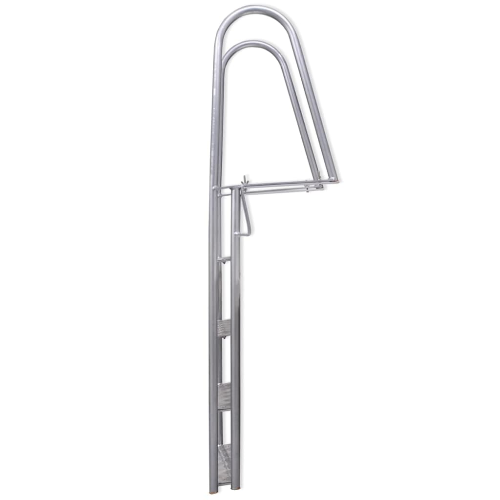 vidaXL Scară amdocare/piscină cu 4 trepte, aluminiu, 167 cm vidaXL Scară amdocare/piscină cu 4 trepte, aluminiu, 167 cm