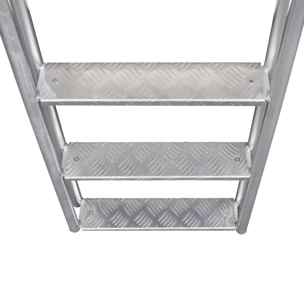 vidaXL Scară amdocare/piscină cu 4 trepte, aluminiu, 167 cm vidaXL Scară amdocare/piscină cu 4 trepte, aluminiu, 167 cm