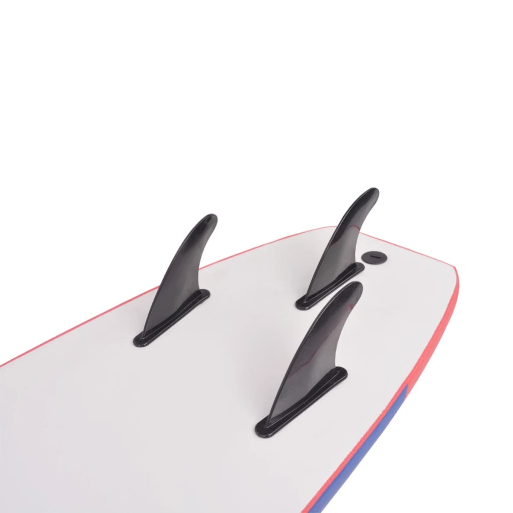 vidaXL Placă de surf, albastru și roșu, 170 cm vidaXL Placă de surf, albastru și roșu, 170 cm