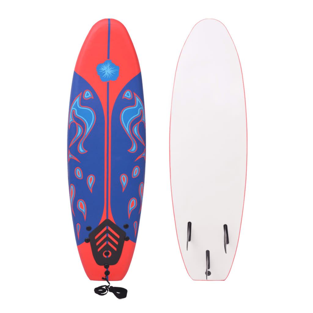 vidaXL Placă de surf, albastru și roșu, 170 cm vidaXL Placă de surf, albastru și roșu, 170 cm